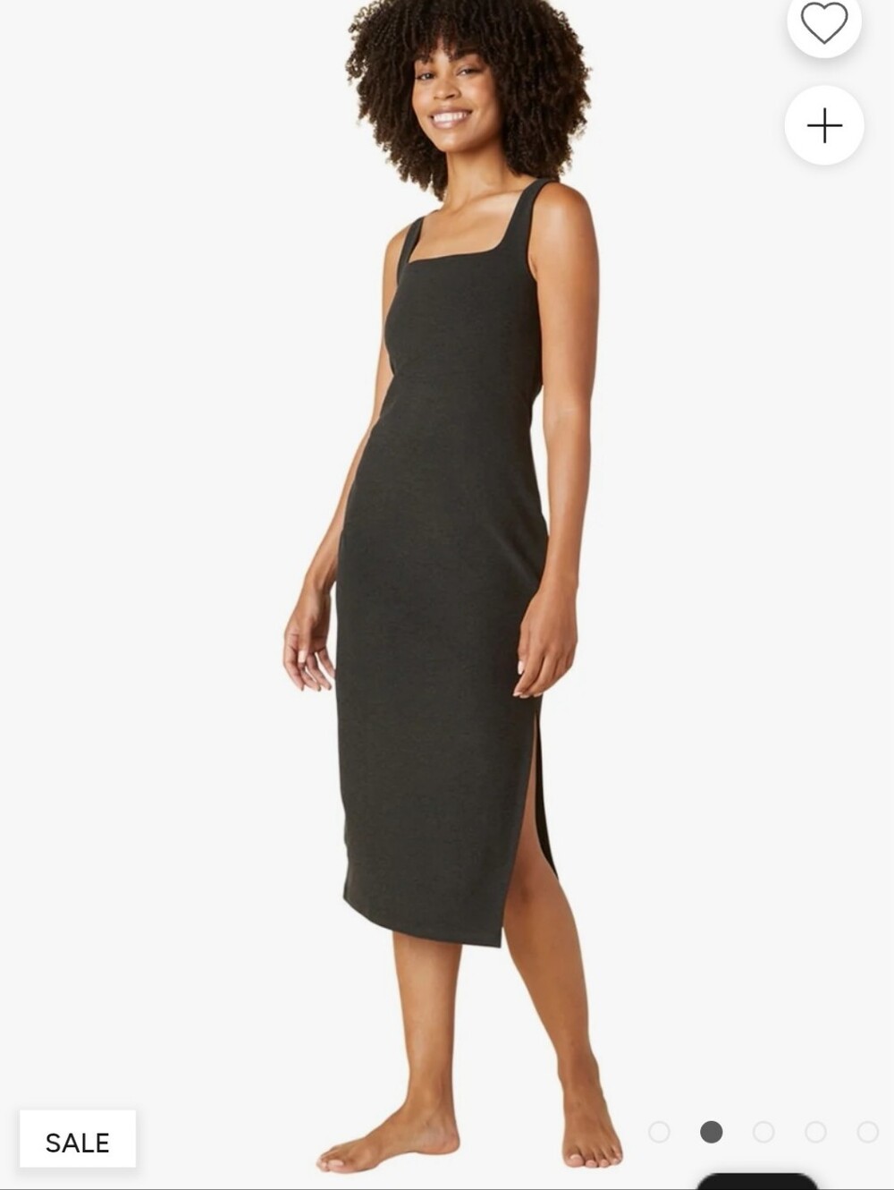 Beyond Yoga Spacedye Icon Midi Dress in Darkest Night
